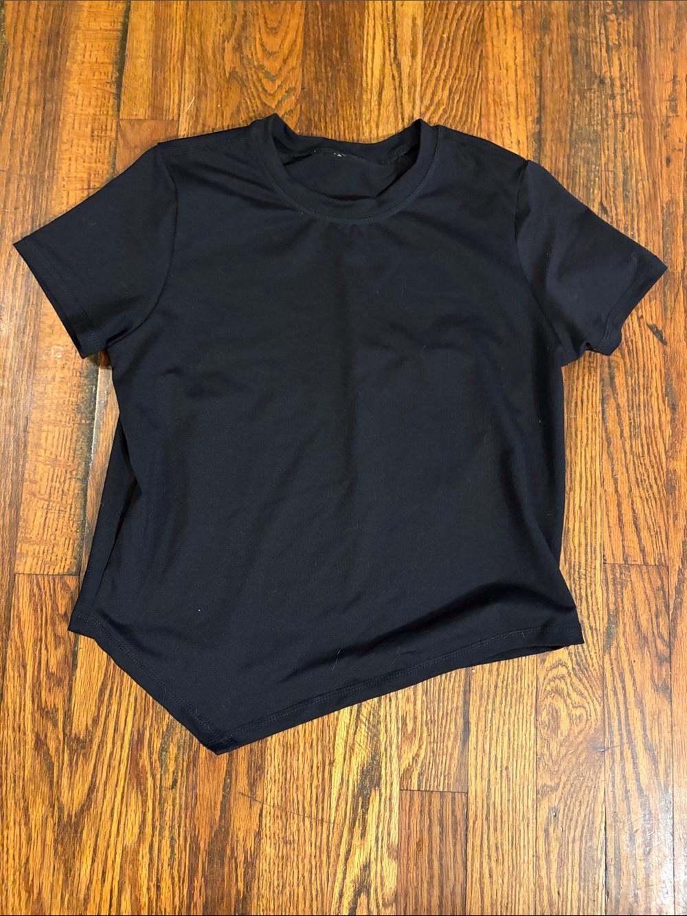 🎉Lululemon athletica Black Short Sleeve Crew Tee asymmetrical!